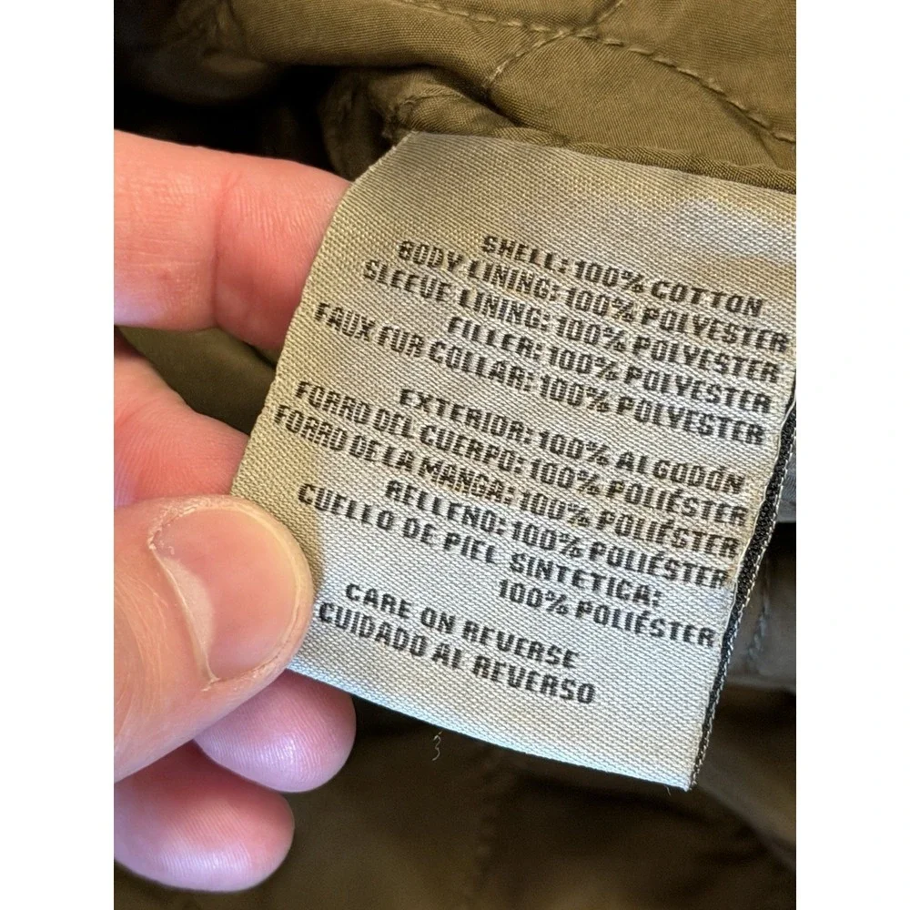 Levi Strauss Sherpa Lined Military Field Jacket Mens XL Olive Green Utility Coat